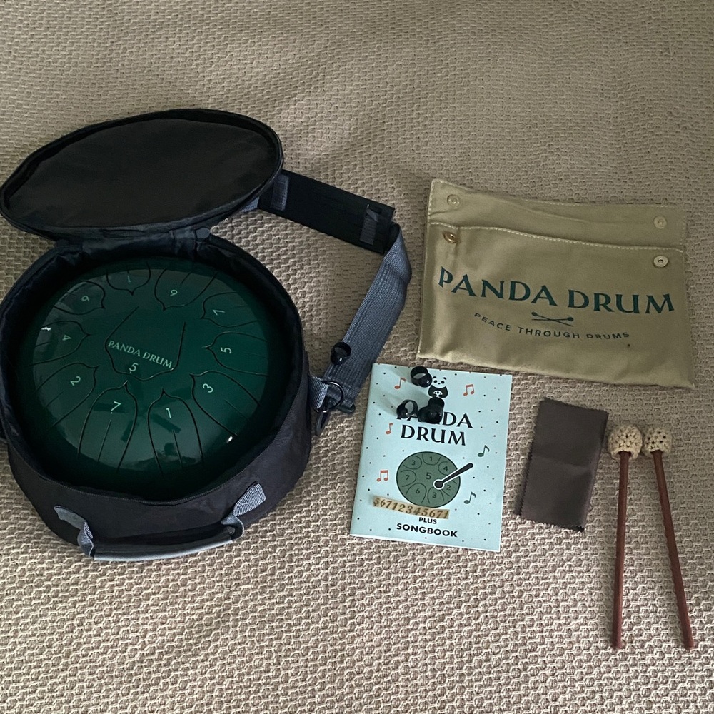 11" Steel Tongue Drum - Green